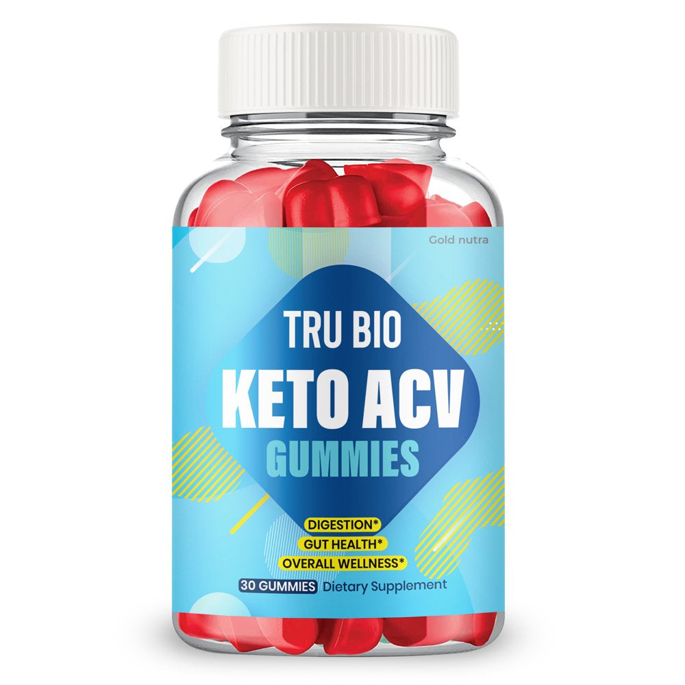 Tru Bio Keto ACV Gummies, Maximum Strength Gummies, Powerful Formula with ACV, Vitamin B12, Pomegranate and Beet Root (1 Pack)