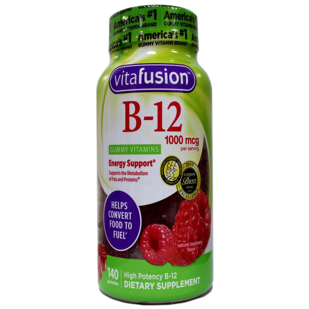 Vitafusion Vitamin B-12 1000 Mcg Gummy Supplement, 140Ct (Pack of 4)