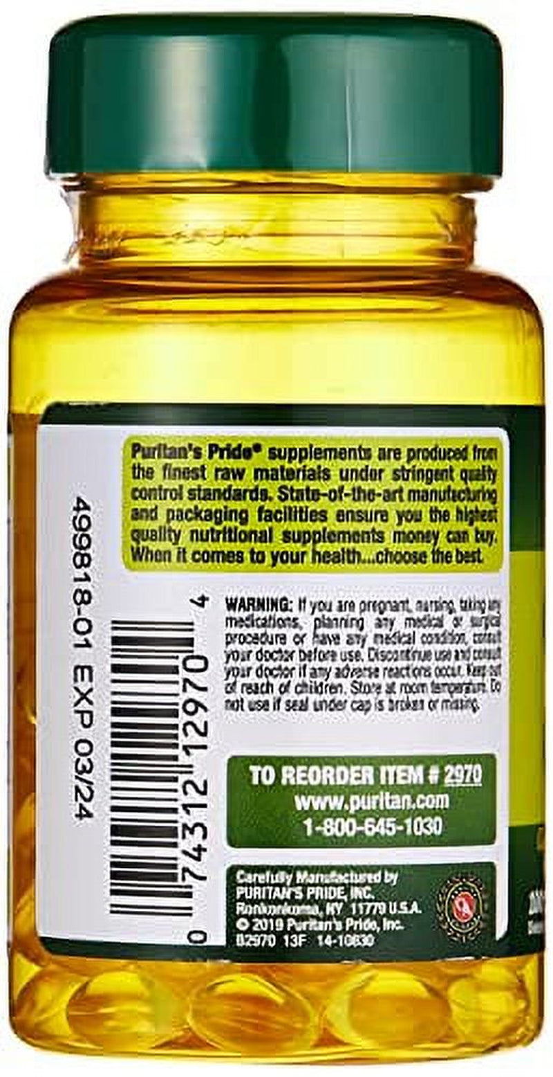 Puritan'S Pride Garlic Oil 1000 Mg 100 Softgels