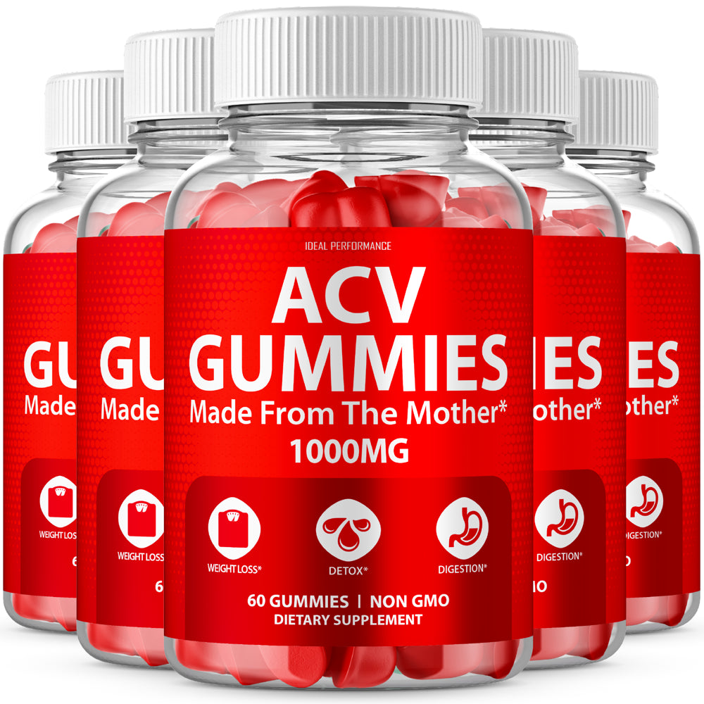 Vegan ACV Gummies with Mother 1000Mg Weight Loss Supplement (300 Gummies)