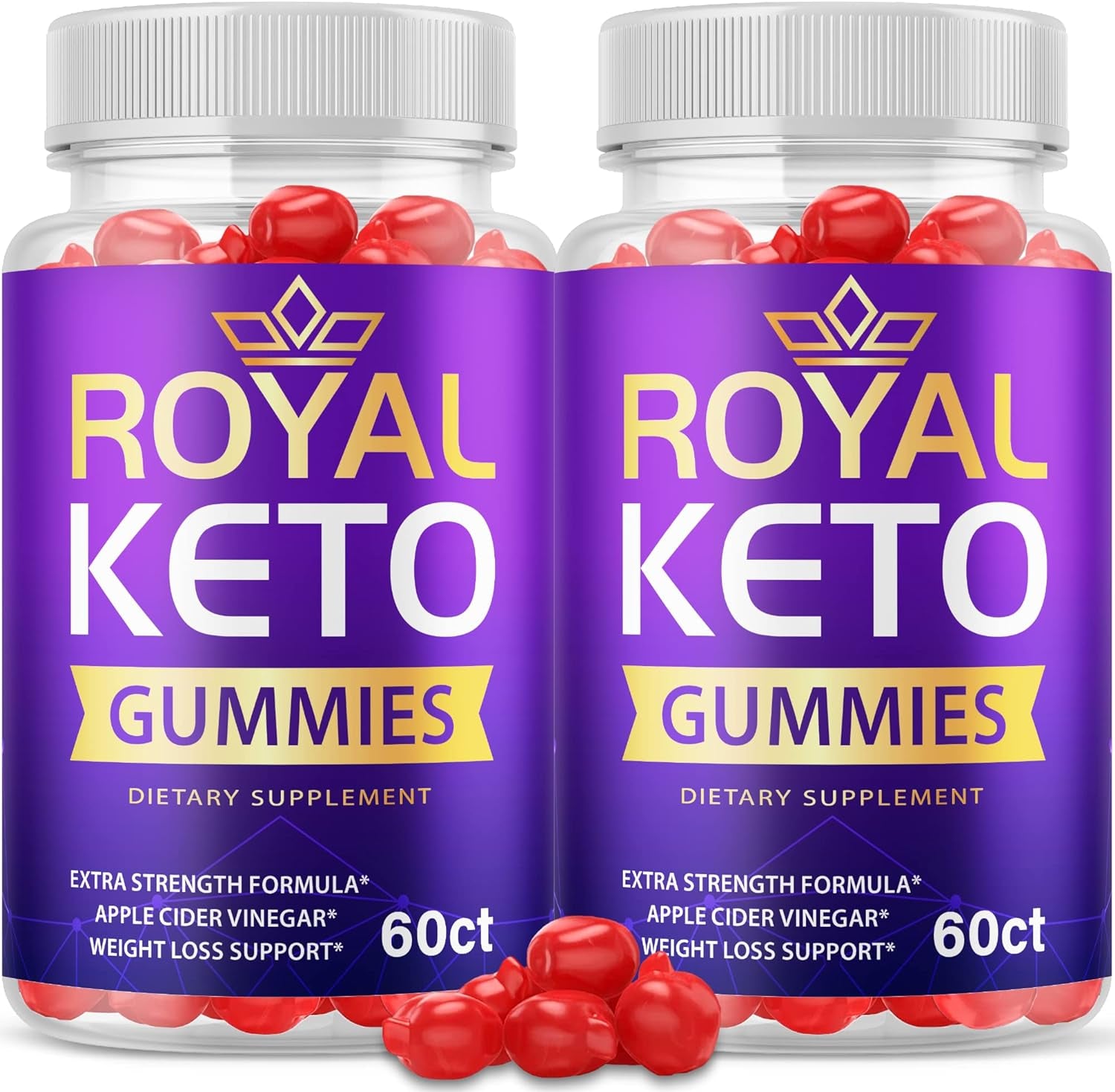 (2 Pack) Royal Keto Gummies Royal Keto Gummy, Royal Keto ACV Gummies, Advanced Strength Formula,1000Mg of Apple Cider Vinegar Gummies Weight Apple Loss Cider, Beet Root Juice, Vitamin B (120 Gummies)