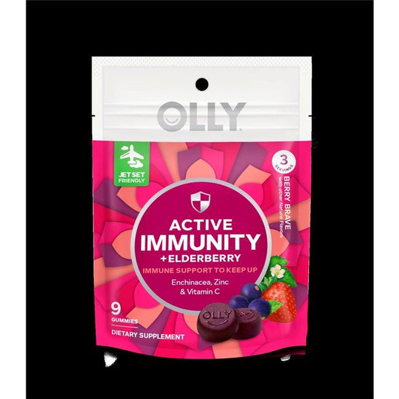 Olly 1.9 Oz Bagged Elderberry Immunity Support Gummi Candy, Pack of 8