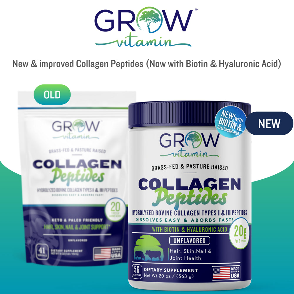 Live Well Collagen Powder - Collagen Peptides with All-Natural Hydrolyzed Protein - Collagen Peptides Powder for Hair Nail and Skin Support - with Biotin & Hyaluronic Acid, 56 SERVINGS