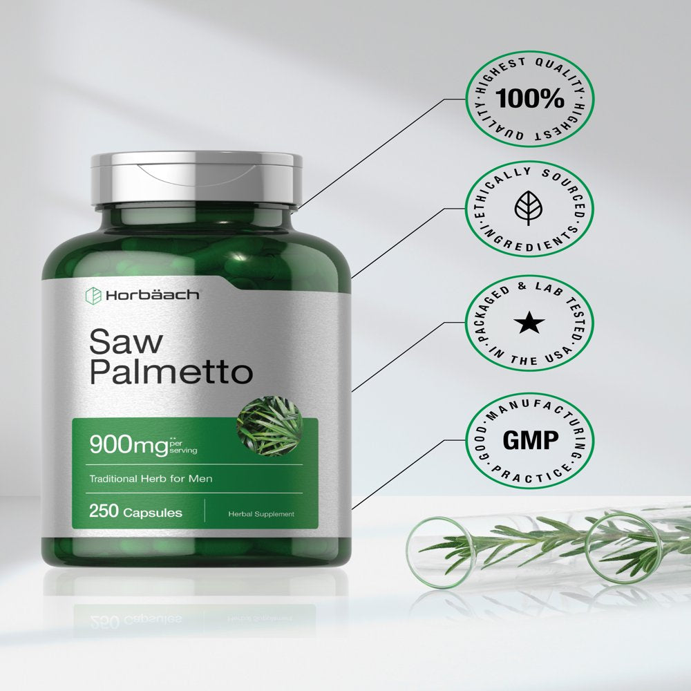 Saw Palmetto Extract | 900Mg | 250 Capsules | by Horbaach
