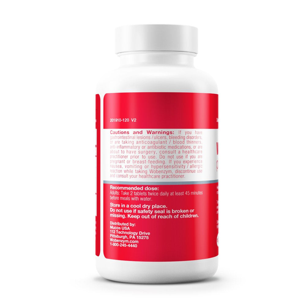 Wobenzym - Wobenzym plus - Supports Joint Function, Muscles and Recovery after Exertion - 120 Tablets