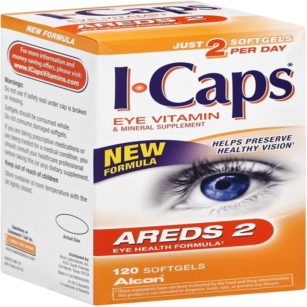 ICAPS AREDS2 Eye Vitamin Softgels 1 120 Each - (Pack of 4)