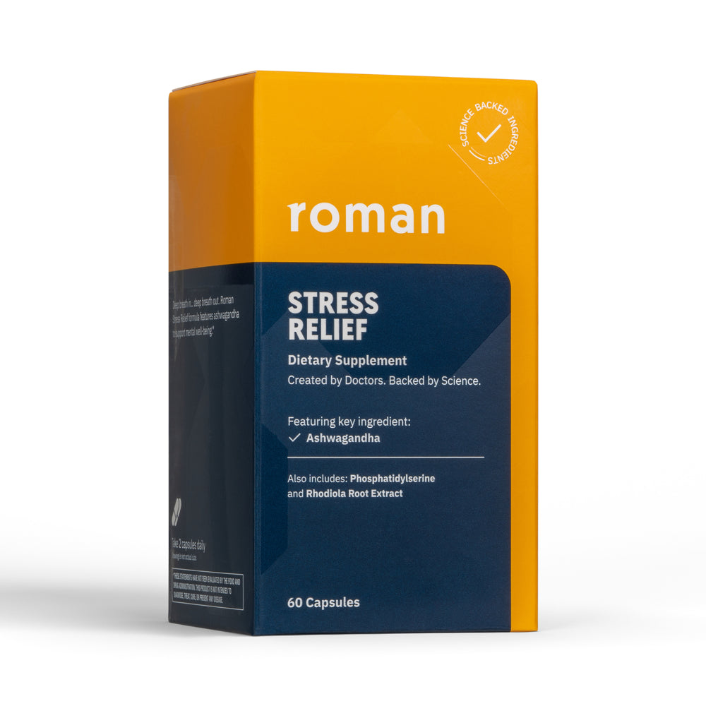 Roman Stress Relief Supplement for Men with Ashwaganda, 60 Capsules