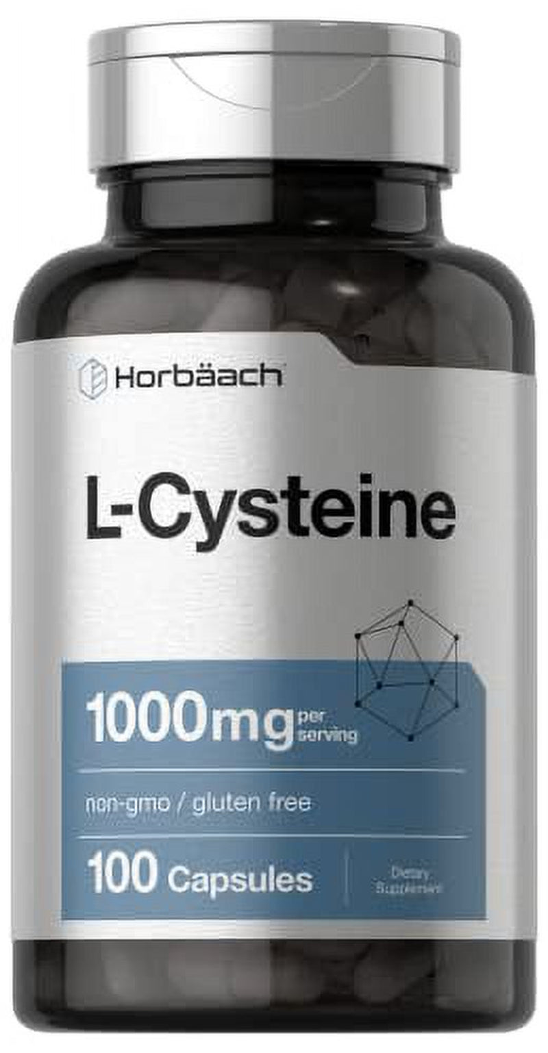 L Cysteine 1000Mg | 100 Powder Capsules | Non-Gmo, Gluten Free Supplement | by Horbaach