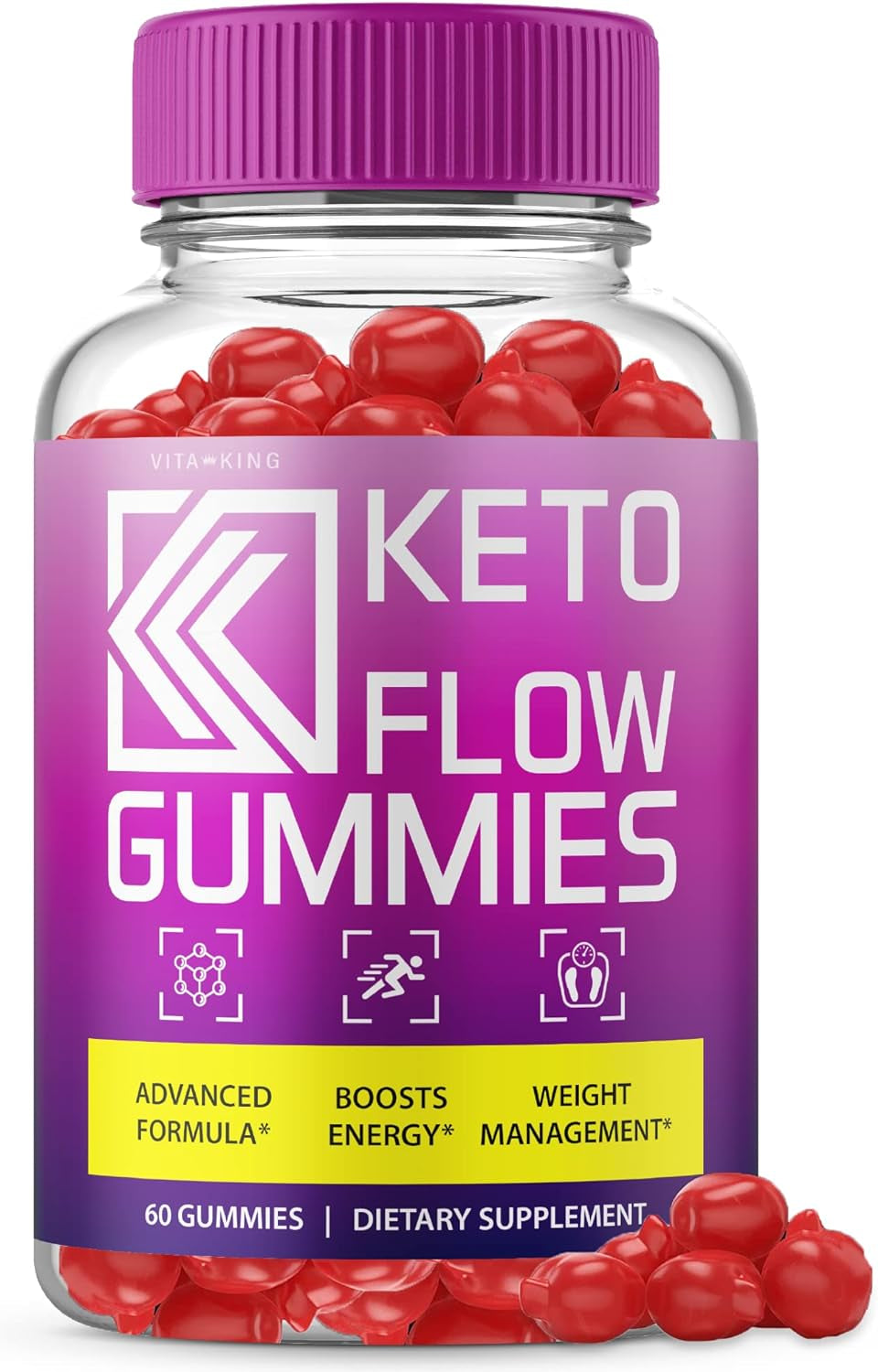 Vitaking Keto Flow Gummies Keto Flow Gummy Bears Keto ACV Gummies (60 Gummies)