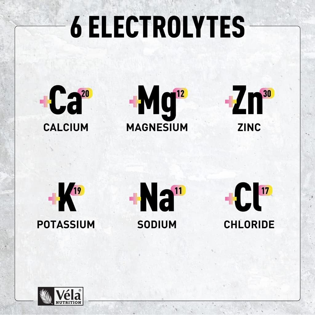 Véla Electrolyte Powder Recovery Drink + Energy (90 Servings | Lemon Berry) W Real Salt +Bcaas Sugar Free Electrolyte Supplement W Potassium Zinc & Magnesium for Hydration - Keto Electrolytes