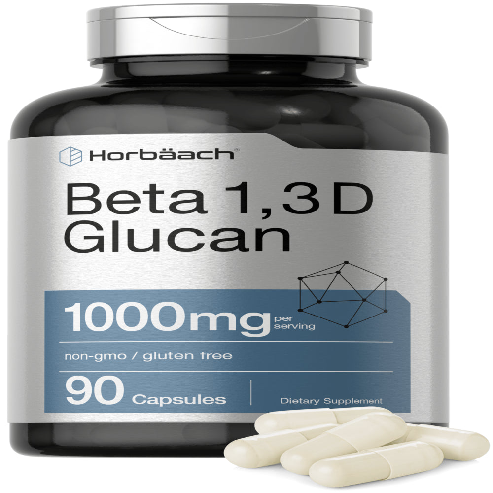 Beta Glucan 1 3D 1000 Mg | 90 Capsules | Beta 1,3, 1,6 D Glucan | by Horbaach