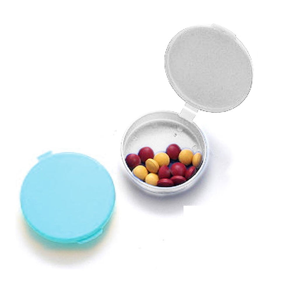 2 Pocket Pill Caddy Travel Plastic Container Medicine Tablet Case Vitamin Holder