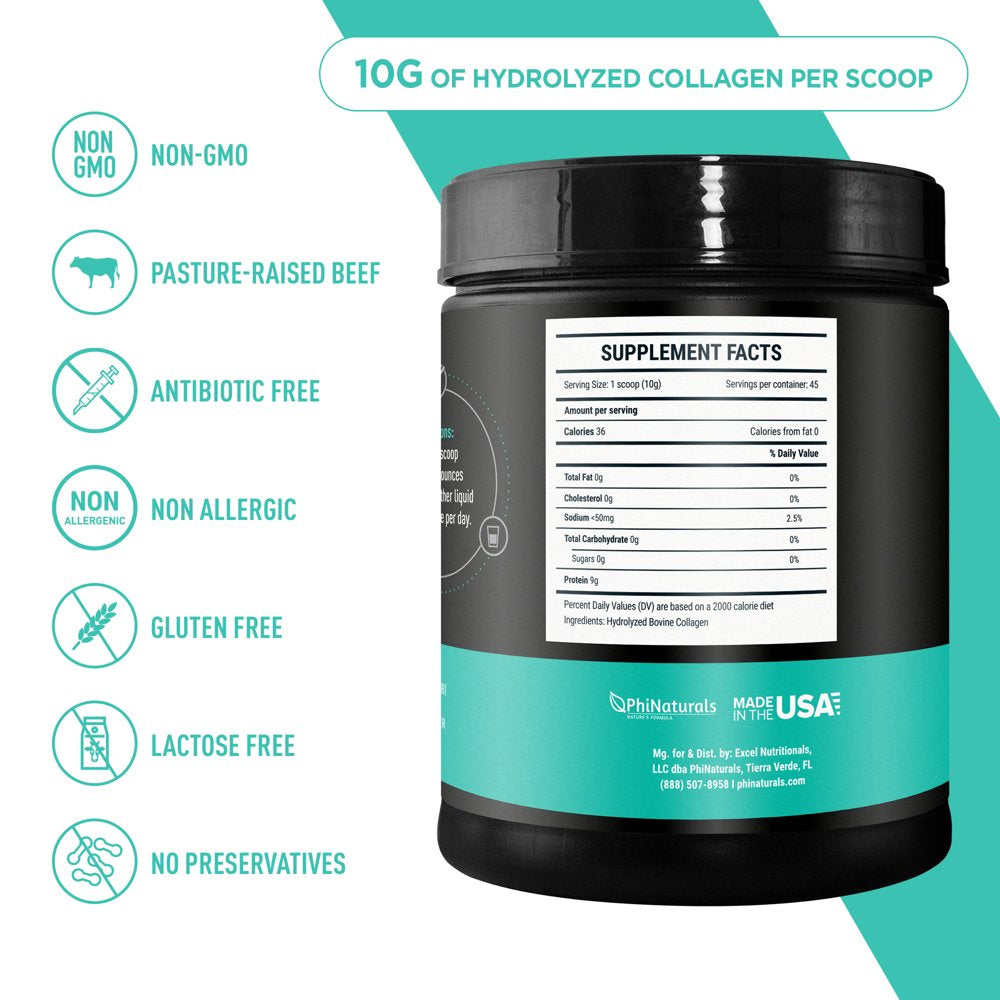 Hydrolyzed Collagen Peptides Protein Powder - Bovine Collagen Supplements - Grass-Fed Beef - Non-Gmo Keto & Paleo Friendly - Anti-Aging Proteins - Made in the USA [Unflavored]