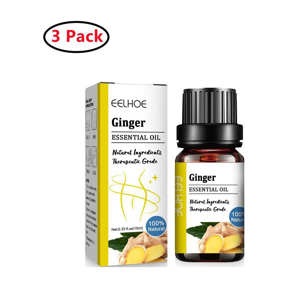 3 Pack Quick-Acting Essential Oil, Belly Drainage Ginger Oil Plant Aroma Oil, Slimming Tummy Massage Ginger Oil for Fat Burning