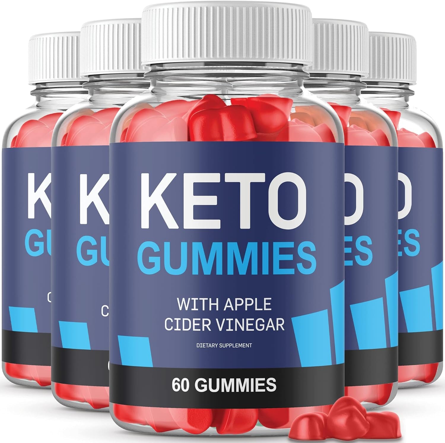 (5 Pack) Kickin Keto Gummies Advanced Strength Formula, Vegan Kickin Keto ACV Kicking Keto Gummies (300 Gummies)