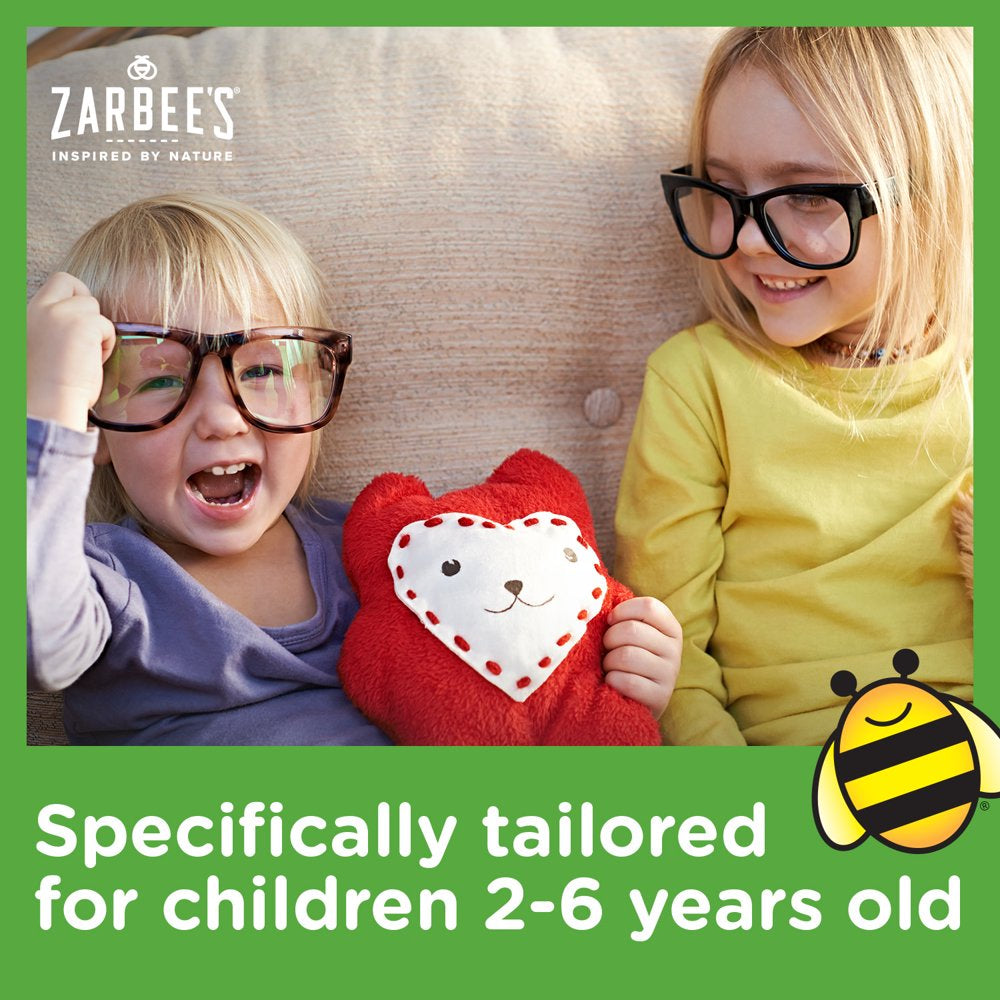 Zarbee’S Kids Cough + Mucus Daytime with Honey, Ivy Leaf, Zinc & Elderberry, Mixed Berry, 8FL Oz