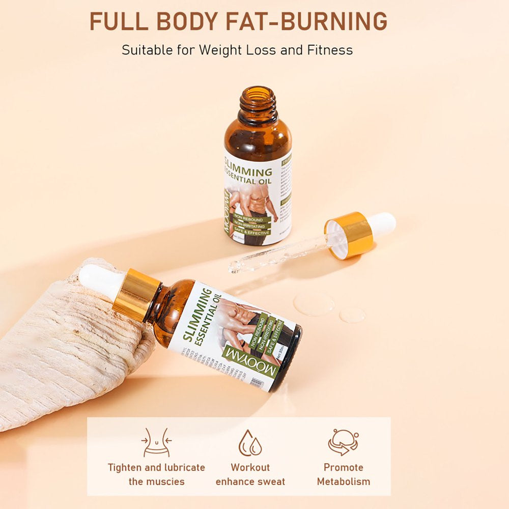 Yifudd Abdominal Massage Essential Oil Fitness Exercise Sweating Fever Fat Burning Fat Burst Milk Essential Oil,Relaxing Massage Oil & Spa Gift 30Ml