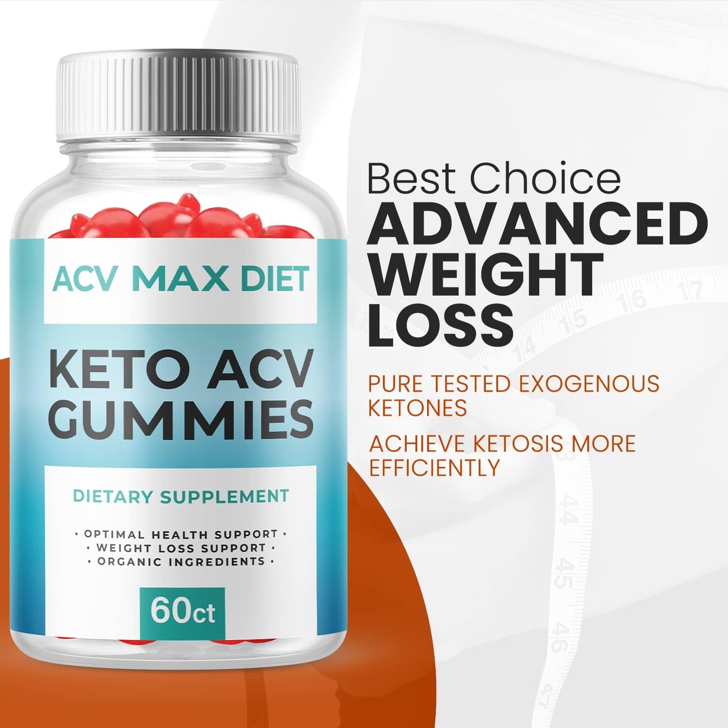 ACV Max Diet Keto Gummies - ACV Max Diet Gummies with Apple Cider Vinegar, ACV Max Diet Keto Gummies with ACV for Ketosis - Vegan, Non GMO - Advanced Formula Ketogenic (3 Pack)