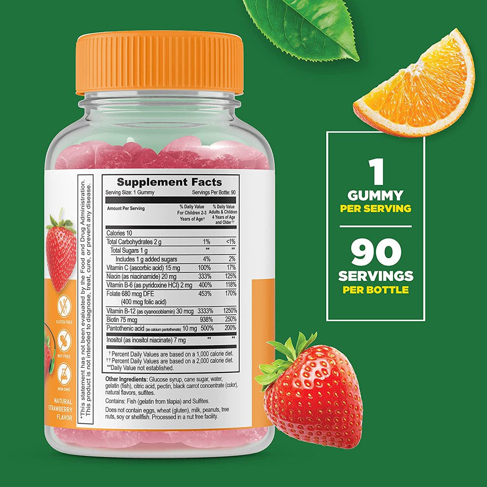 Lifeable Vitamin B Complex with Vitamin C for Kids - 90 Gummies