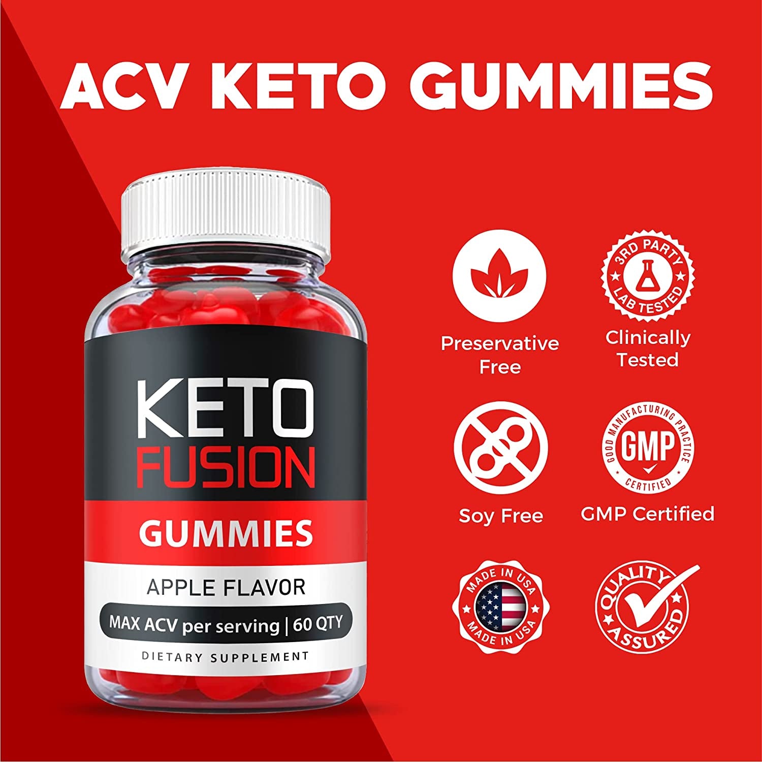 (2 Pack) Keto Fusion Gummies - Official Formula, Vegan - Keto Fusion ACV Gummies Advanced Weight Apple Loss Cider, Fusion Keto Gummies Apple Cider Vinegar, Vitamin B12, Beet Root Juice (120 Gummies)