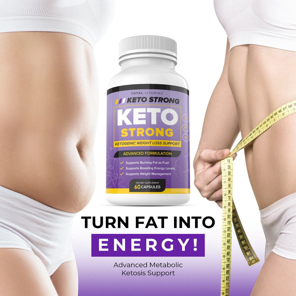 Keto Strong Pills Advanced Weight Loss Diet 800Mg Keto Burn GT BHB Ketones 60 Capsules 2PACK