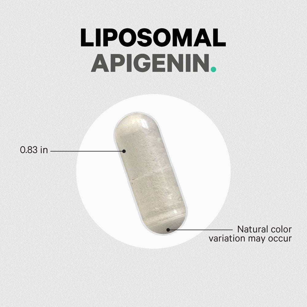 Codeage Liposomal Apigenin Supplement, 3-Month Supply, Daily Flavonoid Chamomile Extract, Phospholipids Vegan Blend, 90 Count