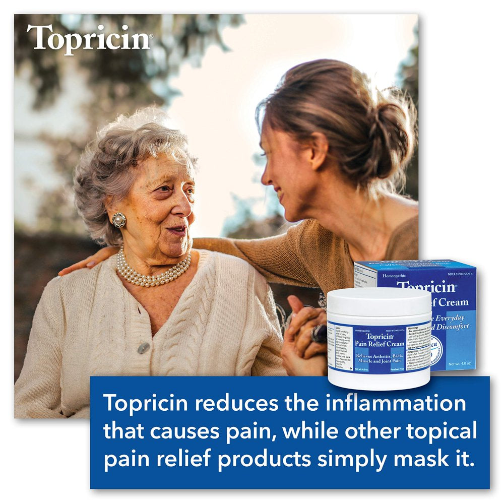 Topricin Pain Relief Cream, 4.0 Oz