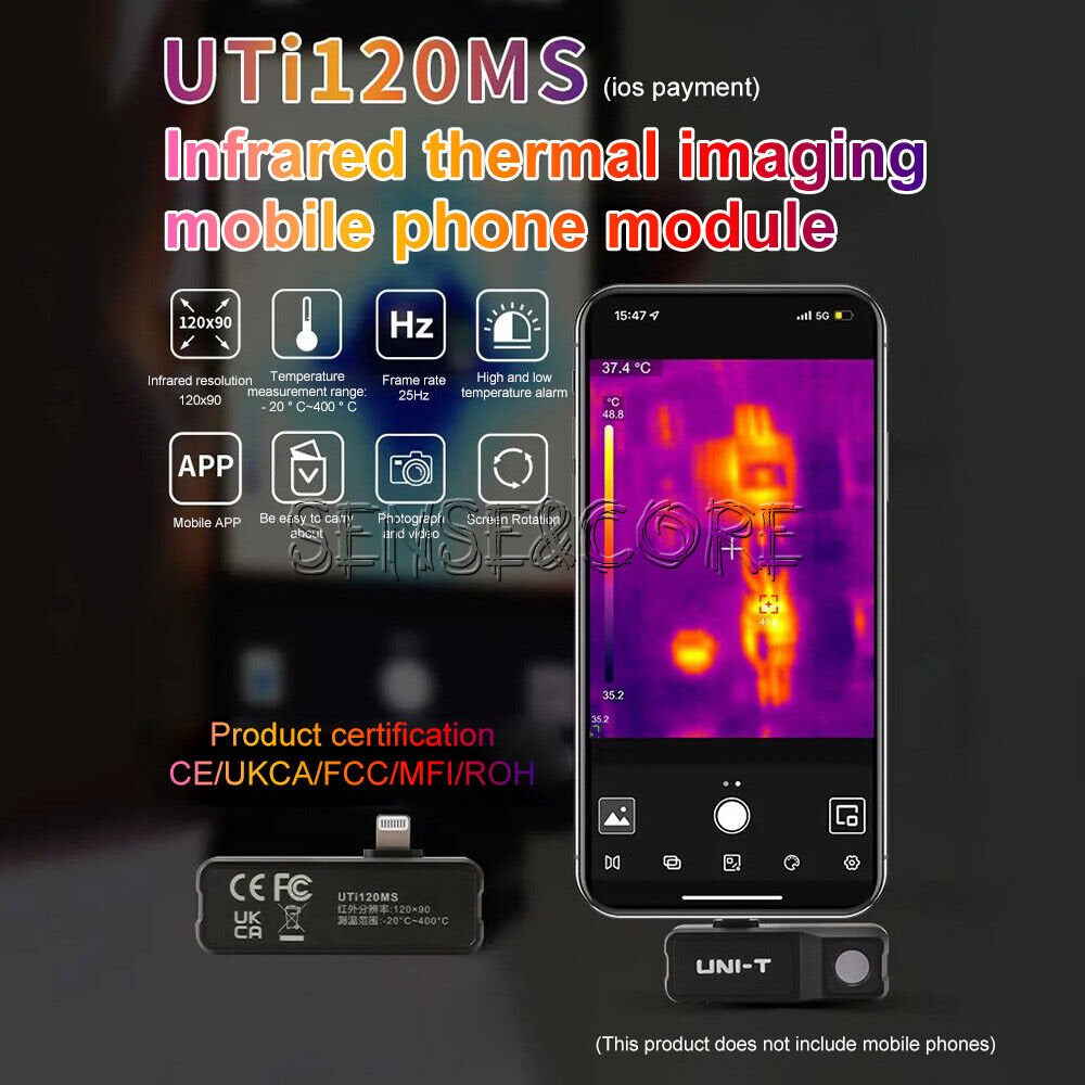 Uti120 Thermal Imager Infrared Thermal Imaging Camera for Adroid IOS Smart Phone