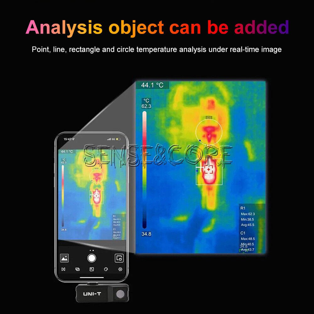 Uti120 Thermal Imager Infrared Thermal Imaging Camera for Adroid IOS Smart Phone