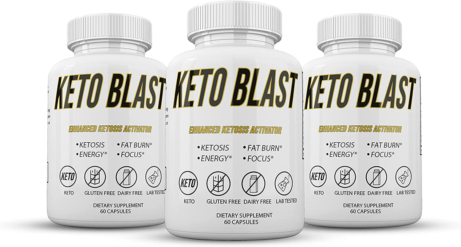 (Official) Keto Blast, Advanced Formula, Made in the USA, (3 Bottle Pack), 90 Day Supply