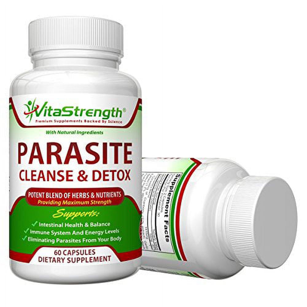 Premium Parasite Cleanse - Intestine Detox with Black Walnut, Wormwood Powder & More - Eliminate Parasites, Pinworms & Other Intestinal Worms