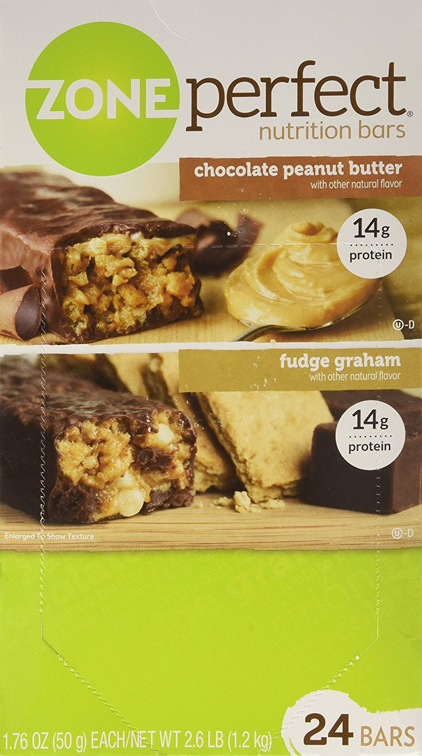 Zoneperfect Nutrition Bars, Fudge Graham/Chocolate Peanut Butter - 1.76Oz, 24 Ct