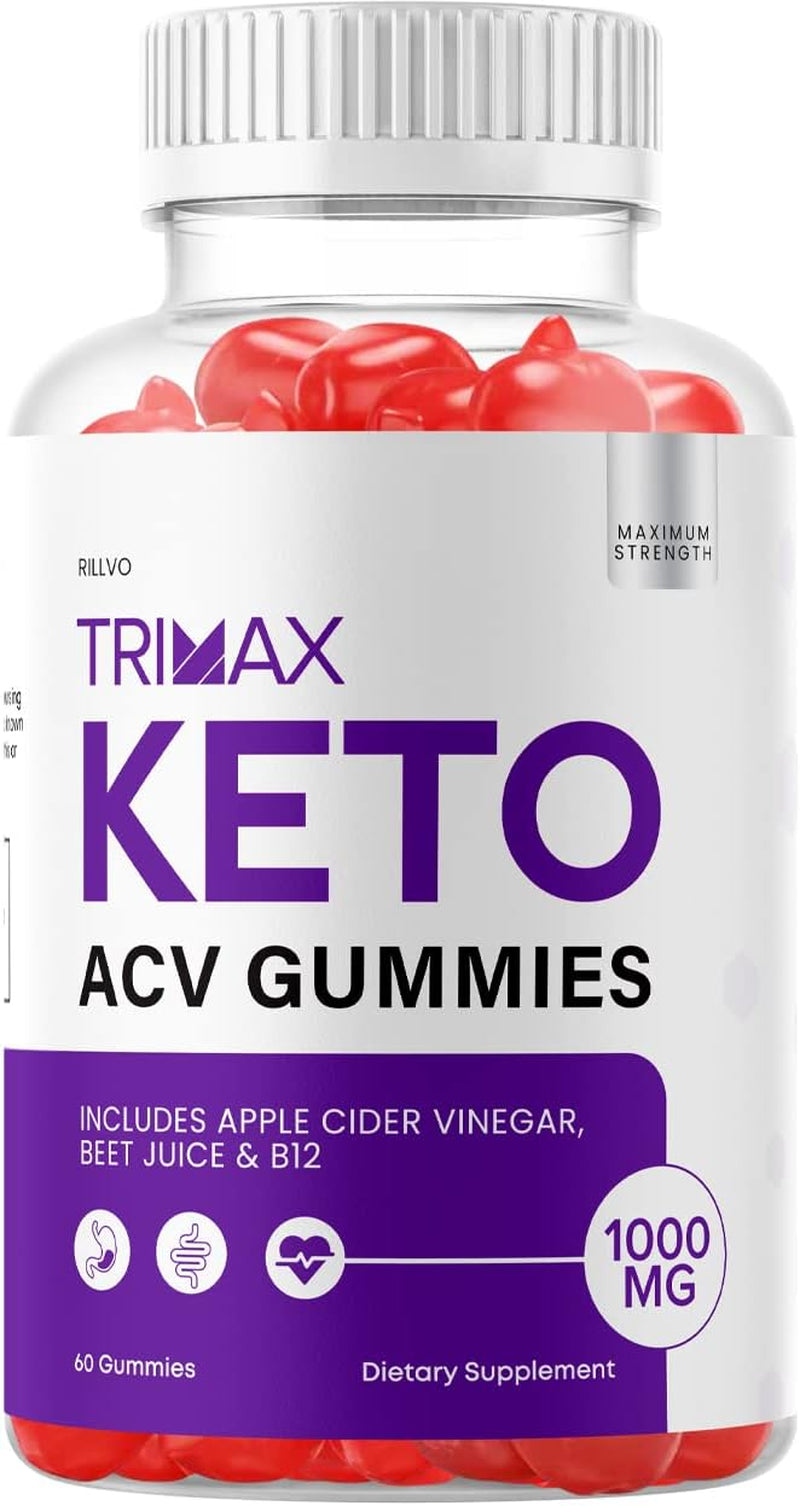 Trimax Keto Gummies Advanced Formula Trimax Keto ACV Gummies Apple Cider Vinegar (60 Gummies)