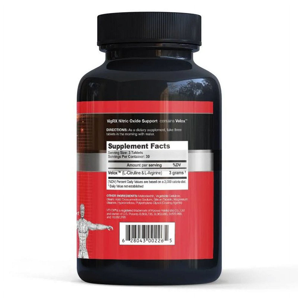 Vigrx Nitric Oxide Support 90 Tablets L-Citrulline & L-Arginine Blend, Supplement, Leading Edge