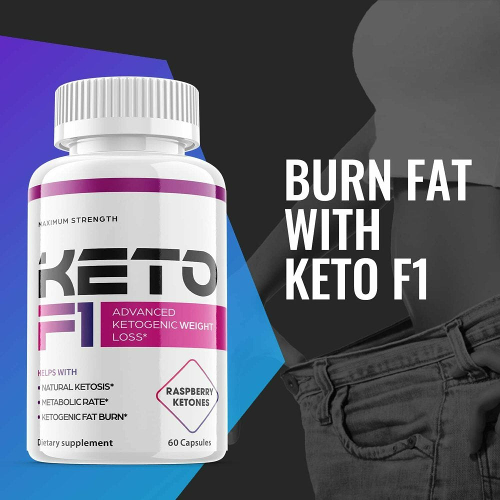 (3 Pack) Keto F1 - Supplement for Weight Loss - Energy & Focus Boosting Dietary Supplements for Weight Management & Metabolism - Advanced Fat Burn Raspberry Ketones Pills - 180 Capsules