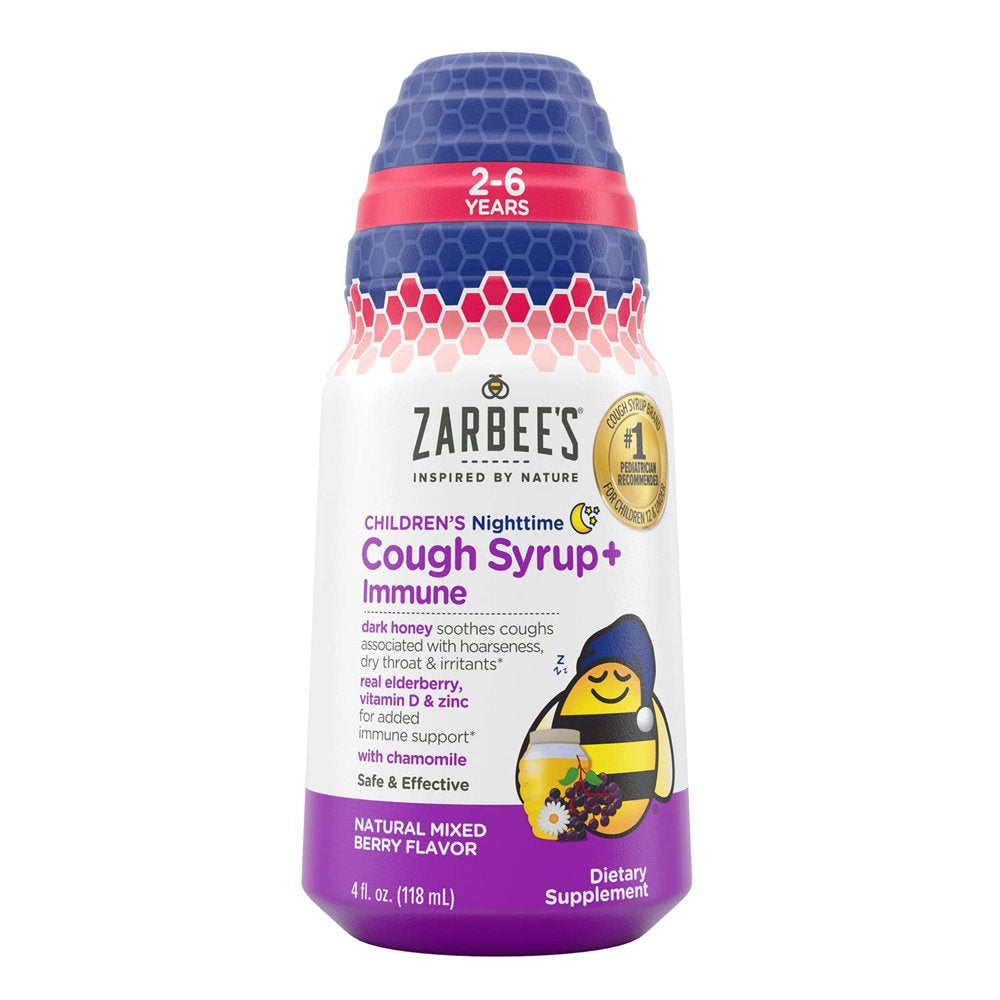 Zarbee’S Kids Cough + Immune Nighttime for Children 2-6 (Pack of 16)