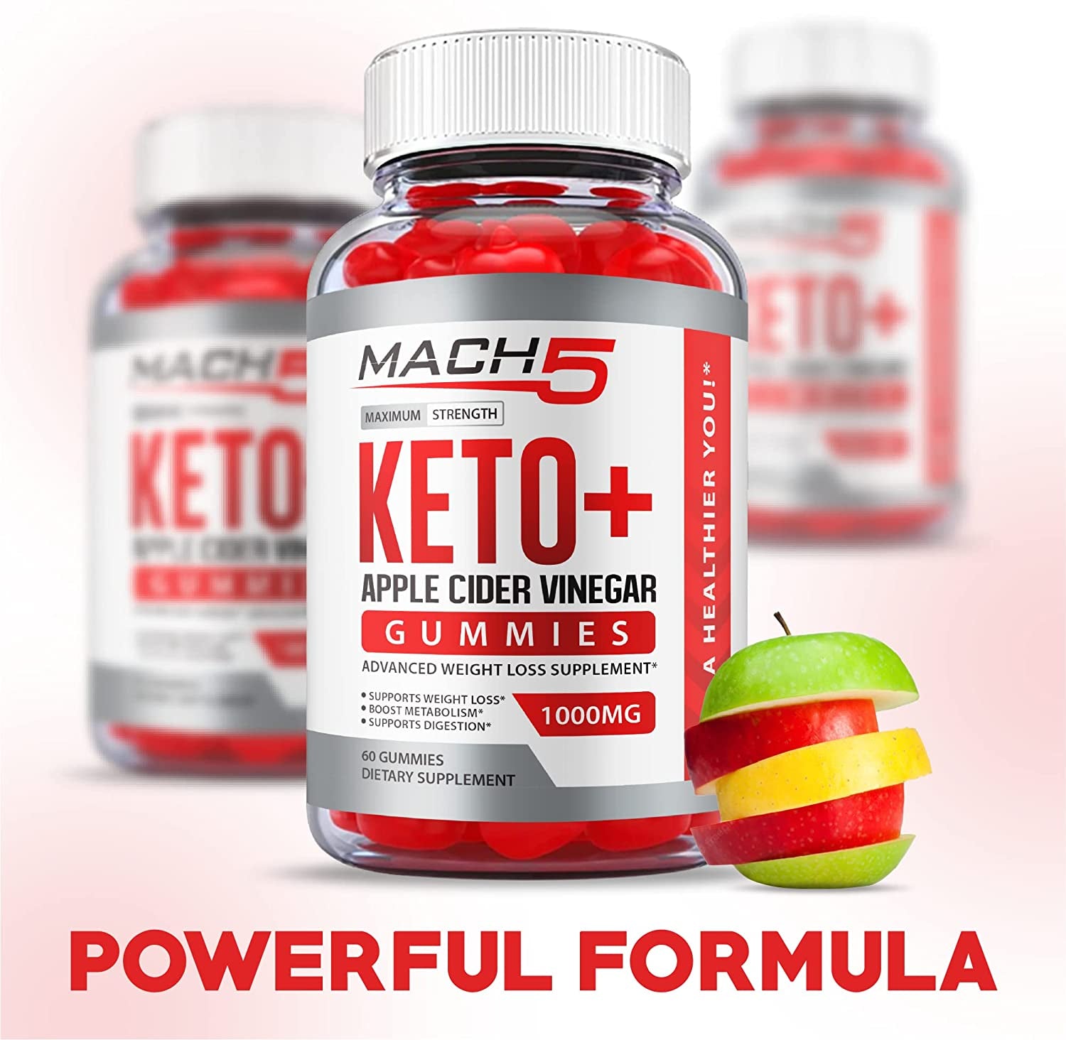 (3 Pack) Mach5 ACV Keto Gummies, Mach5 Keto Gummies, Mach 5 Keto plus ACV Gummies, Mach5 Keto Avc, Mach 5 Keto Apple Cider Vinegary Gummies Advanced, with Beet Root, Vitamin B12, Vegan (180 Gummies)