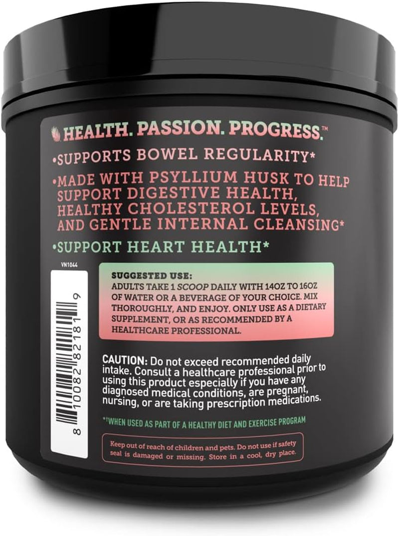 Psyllium Husk Powder Colon Cleanser | Superior Colon Cleanse | Support Healthy Digestion, Detoxification, and Weight Management | Strawberry Fruit Flavor, 100 Servings