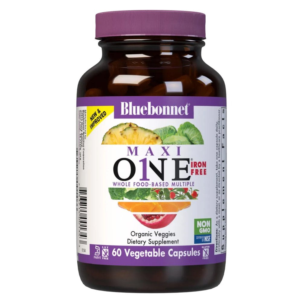 Bluebonnet Nutrition - Maxi One Whole Food-Based Multiple Iron-Free - 60 Vegetable Capsule(S)