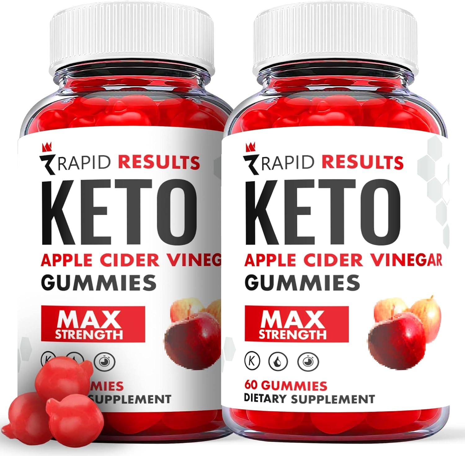 (2 Pack) Rapid Results Keto Gummies - Rapid Results Keto ACV - Rapid Results Keto - Gummies with Apple Cider Vinegar, Rapidresults Keto Gummies with ACV for Ketosis, Advanced Formula (120 Gummies)