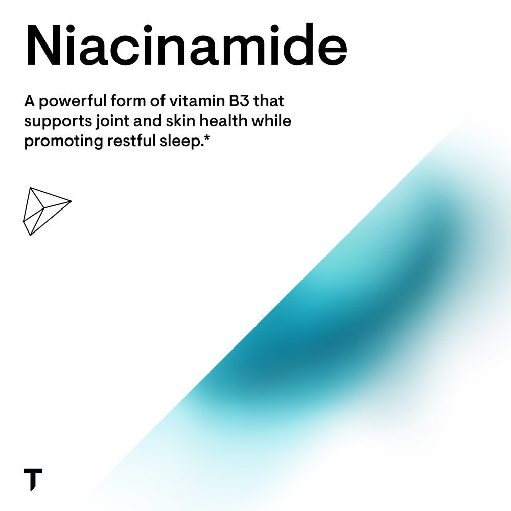 Thorne Niacinamide, 500Mg Niacin, Non-Flushing Form of Vitamin B3, Support Joint Health, Skin Health & Restful Sleep, Gluten-Free, 180 Capsules