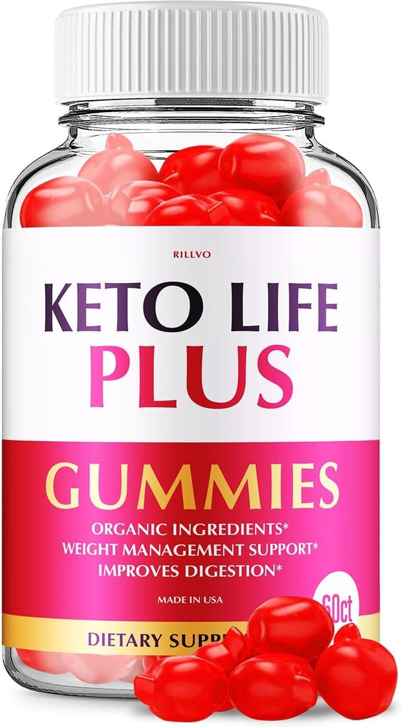 Keto Life + Gummies - Advanced Formula Keto Life plus ACV Gummies Keto Gummies with Apple Cider Vinegar Dietary Supplement 60 Gummies