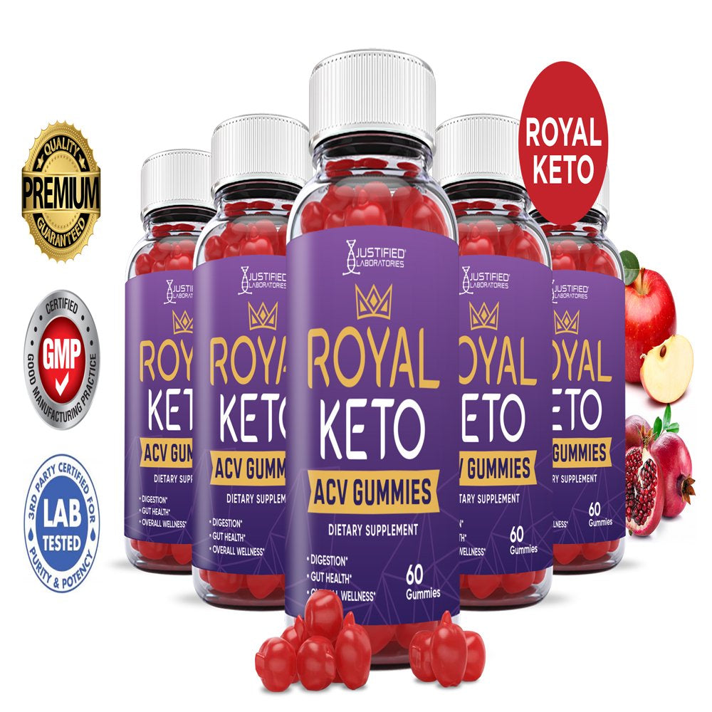 (5 Pack) Royal Keto ACV Gummies 1000MG Dietary Supplement 300 Gummys