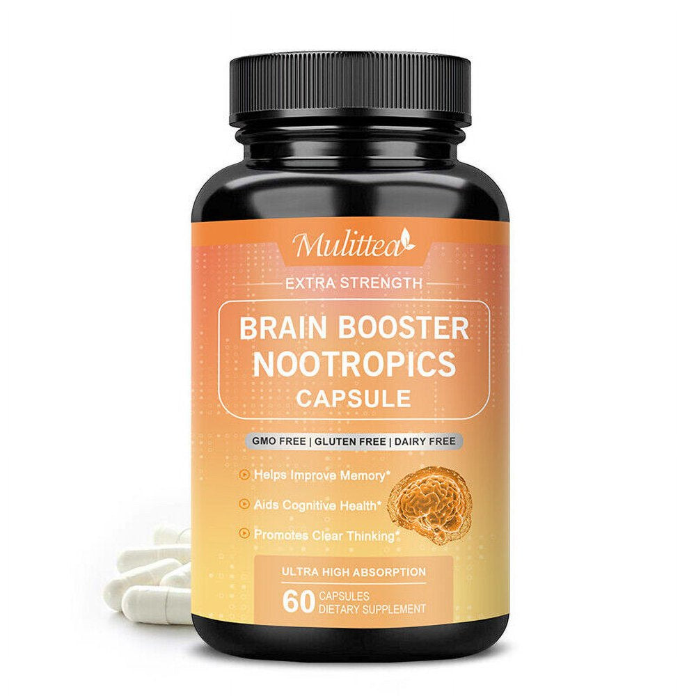 Brain Supplements & Nootropics - Memory Focus Mental Concentration Booster Pills - 60 Capsules