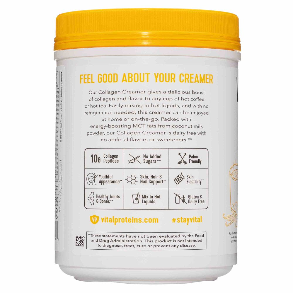 Vital Proteins Vanilla Collagen Creamer, 10.6 Oz, Protein Powder Supplement