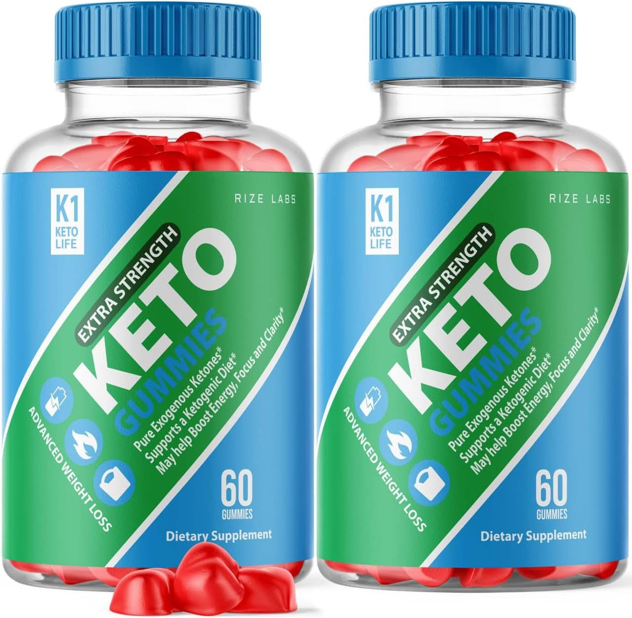 (2 Pack) K1 Keto Life Gummies Advanced Extra Strength Keto Life Gummies K1Keto (120 Gummies)