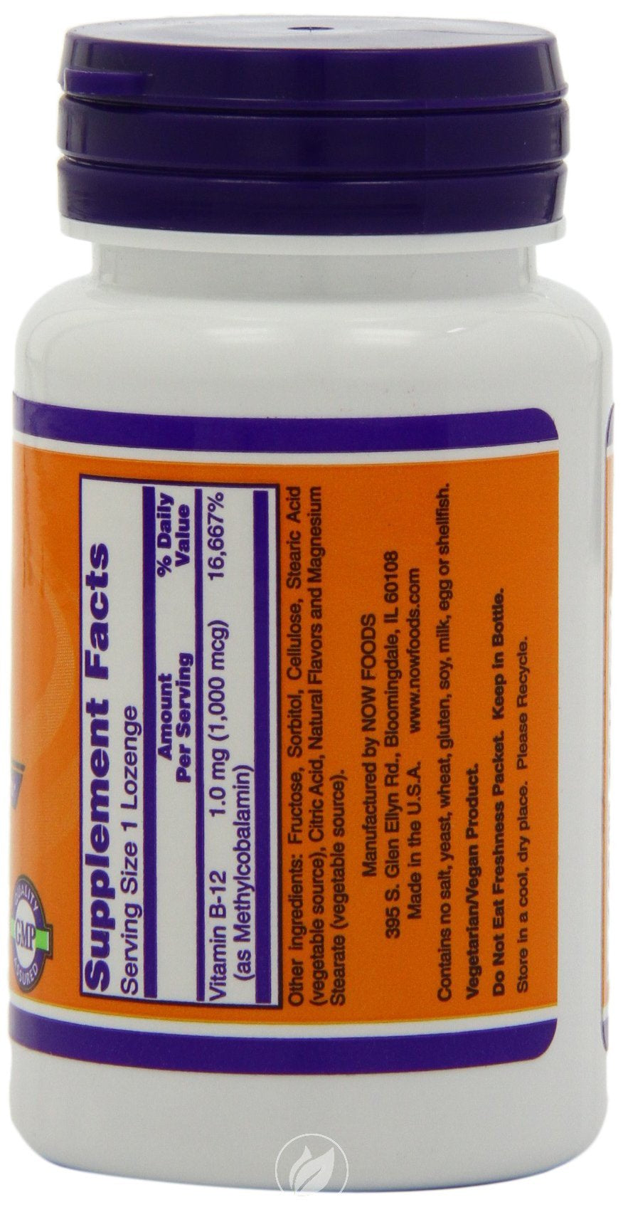 Now Foods Brain B-12, 100 Lozenges / 1000Mcg, Pack of 2