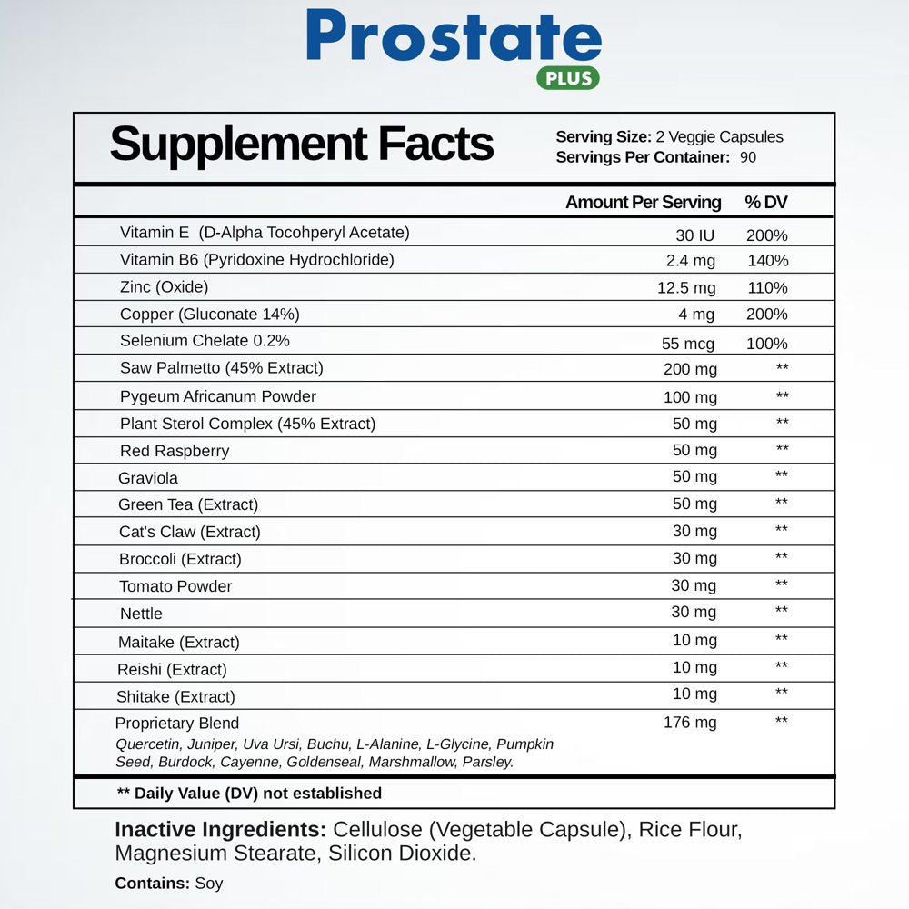 Vitapost Prostate plus Supplement with Zinc, Saw Palmetto, Pygeum - 60 Capsules