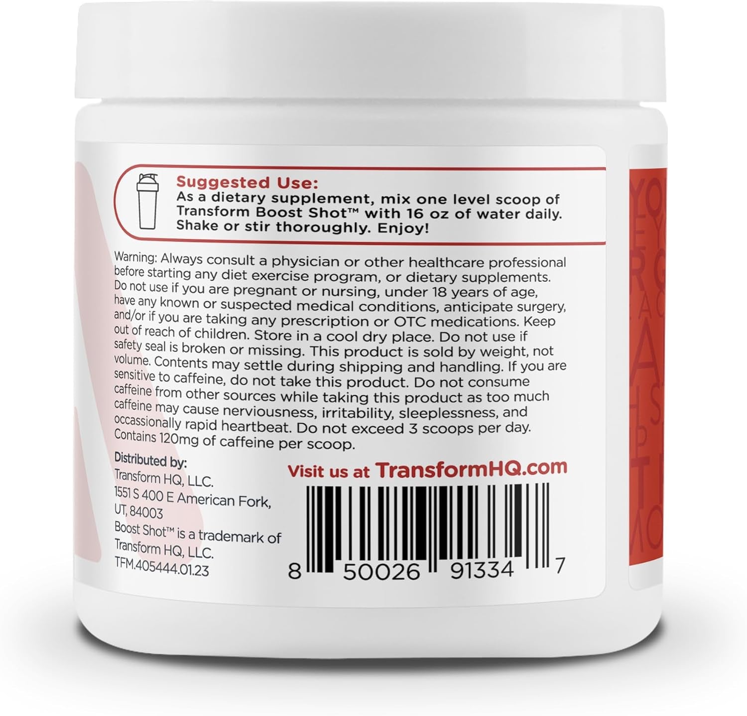 Transformhq Everyday Boost Shot 28 Servings (Fruit Punch) - Non-Gmo, Gluten-Free