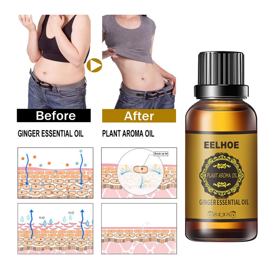 30Ml Belly Drainage Ginger Oil Natural Slimming Massage Oil Natural Drainage Ginger Oil Essential 1PCS